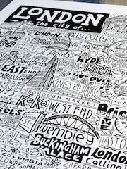 Sketchbook Design Multi London Landmarks Illustration Framed Wall Art Print - Image 2 of 3