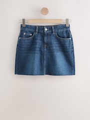 Denim Dark Blue Hourglass Denim Mini Skirt - Image 4 of 6