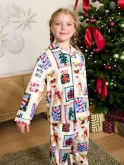 Ecru All Over Print Christmas Matching Family Pyjamas (9mths-16yrs) - Image 3 of 9