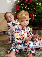 Ecru All Over Print Christmas Matching Family Pyjamas (9mths-16yrs) - Image 4 of 9