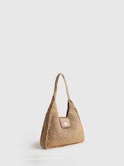 River Island Brown Raffia Slouch Shoulder Bag - Image 2 of 5