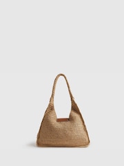 River Island Brown Raffia Slouch Shoulder Bag - Image 3 of 5