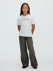 Calvin Klein White Logo T-Shirt - Image 3 of 6
