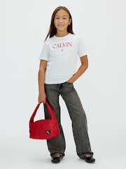 Calvin Klein White Logo T-Shirt - Image 5 of 6