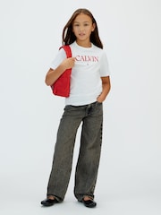 Calvin Klein White Logo T-Shirt - Image 6 of 6