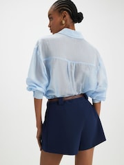 River Island Plaited Belt Tailored Shorts - تصویر 3 از 4