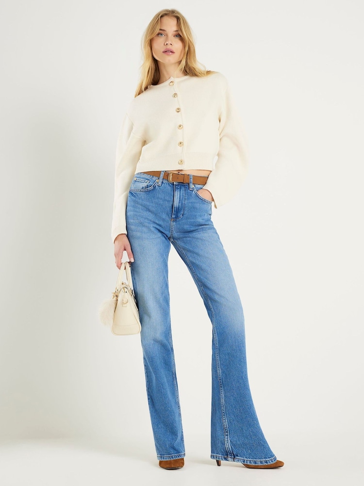 River Island Strickjacke mit strukturierten Ärmeln - Bild 2 von 4