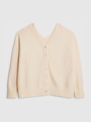 River Island Cream Long Sleeve V-Neck Cardigan - Image 4 of 4