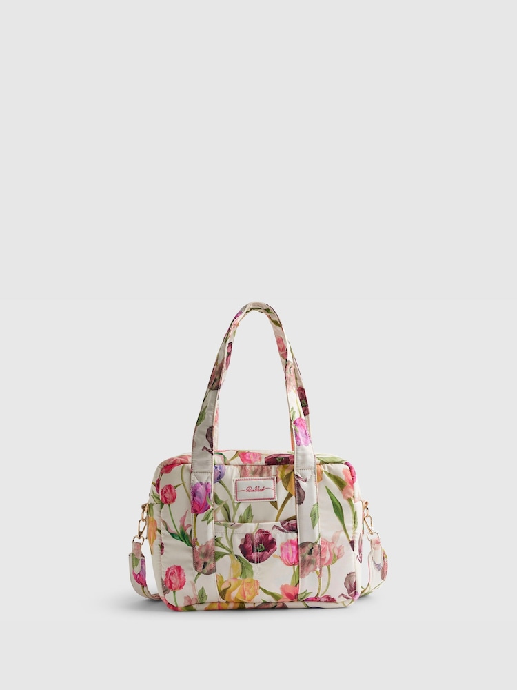 River Island Cream Tulip Print Holdall - Image 1 of 5