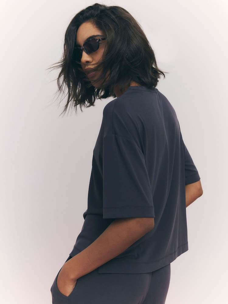 River Island Grey Short Sleeve Soft Touch T-Shirt - Image 2 of 4