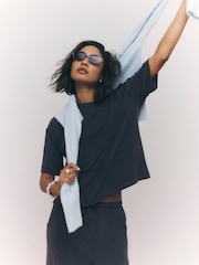 River Island Grey Short Sleeve Soft Touch T-Shirt - Image 3 of 4