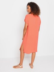 M&Co Pink Short Sleeve Crinkle Shirt - Image 4 of 6