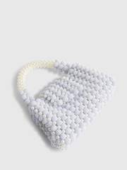River Island Blue Beaded Pearly Grab Bag - Image 5 of 6