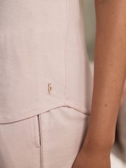 B by Ted Baker Pink Marl Lyocell and Wool Blend Pyjamas Set - Image 5 of 6