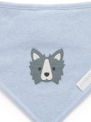 Purebaby Blue Thick Zip Sleepsuit & Bib Set - Image 7 of 7