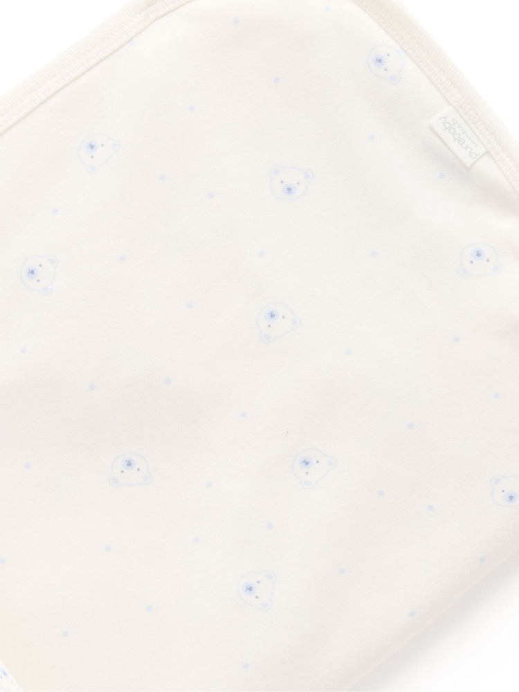 Purebaby Natural Thick Zip Sleepsuit & Bib Set - Image 3 of 3