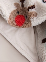 Multi All Over Printed Christmas - Zip Neck Fleece (3mths-7yrs) - תמונה 6 מתוך 7