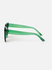 Oliver Bonas Green Crystal Cat Eye Sunglasses - Image 5 of 5
