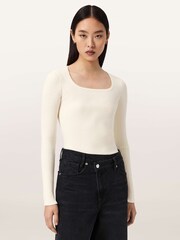 AllSaints White Hally Jumper - Image 2 of 7