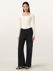 AllSaints White Hally Jumper - Image 4 of 7
