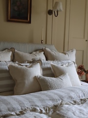 Ellenvale Interiors Cream Chloe Greige Scalloped Edge Cushion Cover 45x45 - Image 3 of 3
