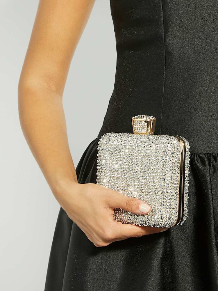 Dune London Metallic Elida Clutch Bag - Image 1 of 5