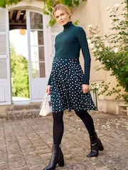 Seraphine Green Maternity Roll Neck Knit Topper Dress - Image 2 of 6