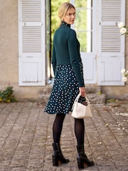 Seraphine Green Maternity Roll Neck Knit Topper Dress - Image 3 of 6