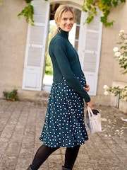 Seraphine Green Maternity Roll Neck Knit Topper Dress - Image 5 of 6