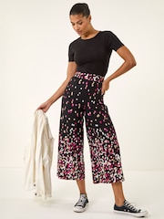 Roman Border Print Culotte Trousers - 圖片 2，共 5