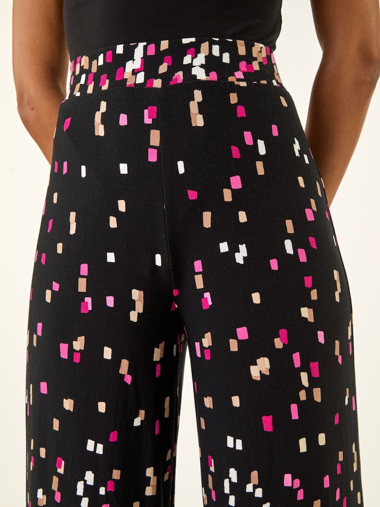 Roman Border Print Culotte Trousers - 圖片 5，共 5