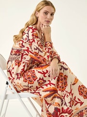 Roman Maxikleid mit geblümtem Rand - Bild 1 von 5