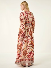 Roman Maxikleid mit geblümtem Rand - Bild 3 von 5