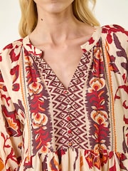 Roman Maxikleid mit geblümtem Rand - Bild 5 von 5