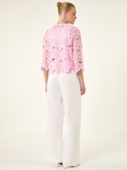 Rosa - Roman heklet blondejakke - Bilde 3 av 5