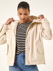 Roman White Hooded Rainmac Coat - Image 1 of 5