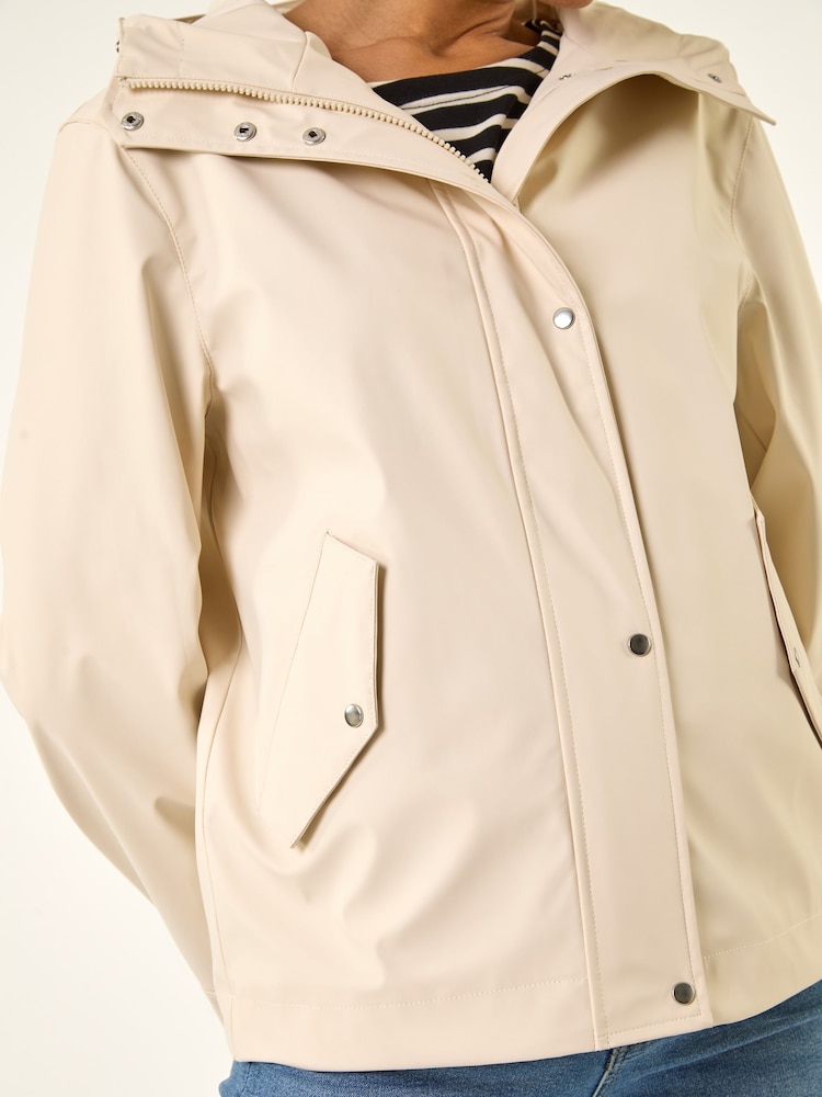 Roman White Hooded Rainmac Coat - Image 5 of 5