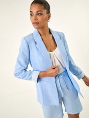 Roman Blue Textured Light Weight Blazer - Image 1 of 5