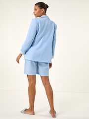 Roman Blue Textured Light Weight Blazer - Image 3 of 5