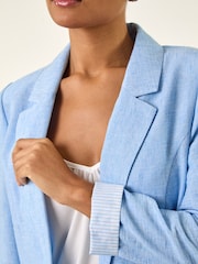 Roman Blue Textured Light Weight Blazer - Image 5 of 5