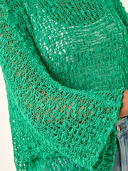 ירוק - Roman Light Weight Open Knit Jumper - תמונה 5 מתוך 5