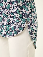 Roman Green Textured Floral Print Top - Image 5 of 5