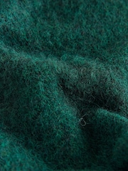 Dunkelgrün - Knitted Hood Scarf - Bild 7 von 7