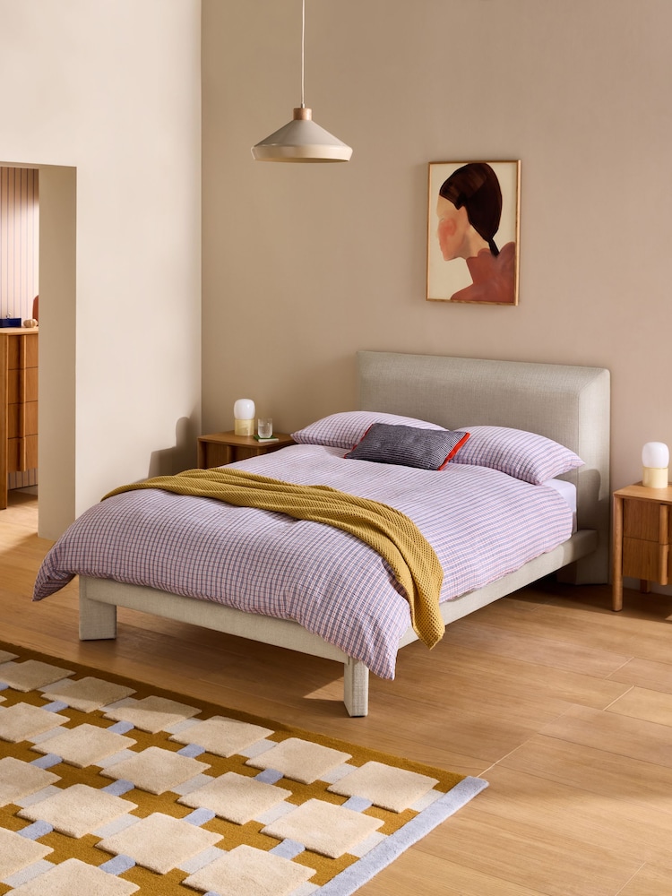 MADE.COM Textured Weave Natural Kyna Bed - Image 1 of 6 MADE.COM Textured Weave Natural Kyna Bed - Image 1 of 6