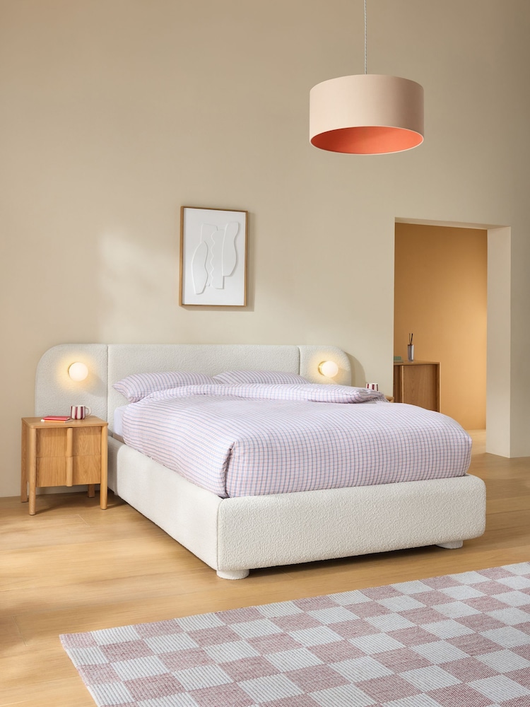 MADE.COM Off White Boucle Hanson Ottoman Storage Hotel Bed - Image 1 of 6 MADE.COM Off White Boucle Hanson Ottoman Storage Hotel Bed - Image 1 of 6