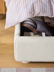 MADE.COM Off White Boucle Hanson Ottoman Storage Hotel Bed - Image 3 of 6