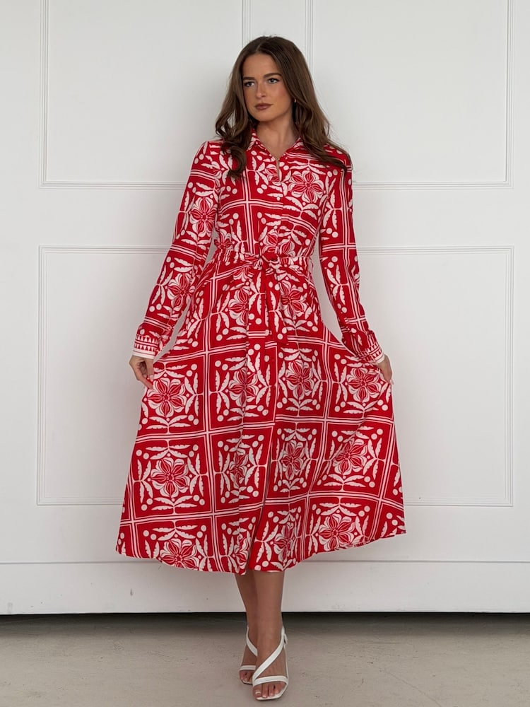 Girl In Mind Angela Long Sleeve Maxi Shirt Dress - Bild 2 von 6