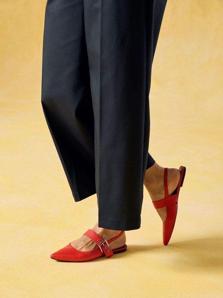 Hush Puppies Red Diya Buckle Mary Jane Shoes - Image 3 of 3