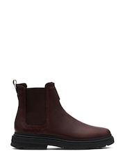 Clarks Badbury Easy Dark Brown Leather Shoes - Bild 1 von 6