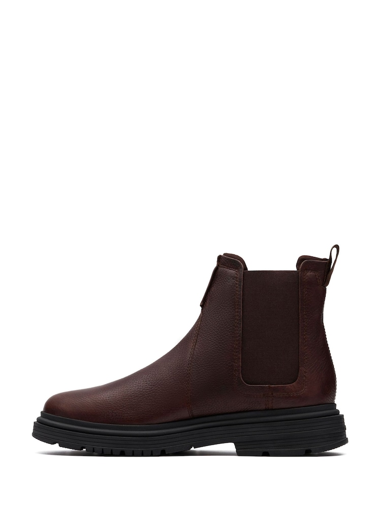 Clarks Badbury Easy Dark Brown Leather Shoes - Bild 2 von 6